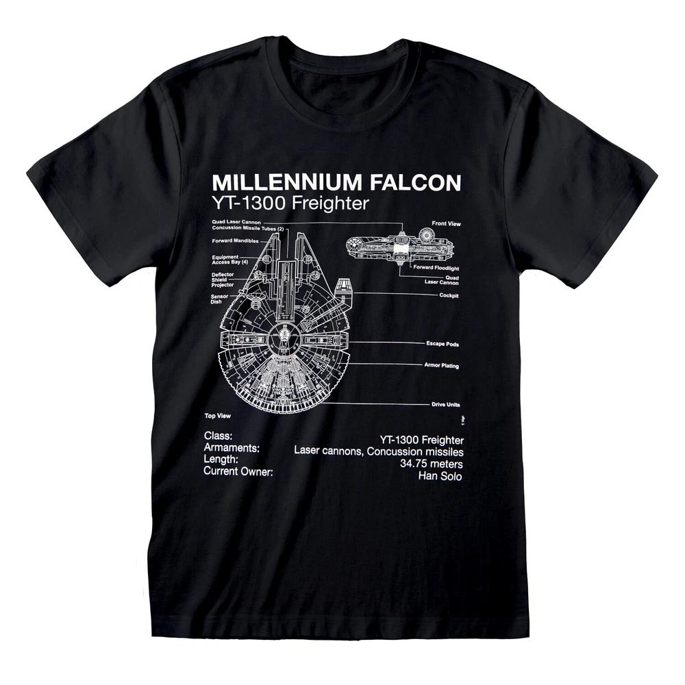 Millenium Falcon Sketch Merch Tshirt M New