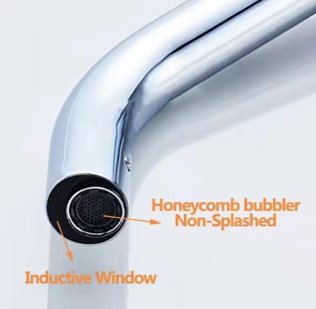 Modern Wall-mounted Stainless Steel Basin Faucet Single-Hole Single-Handle Design with Extensive Chrome and Ceramic Valve Core