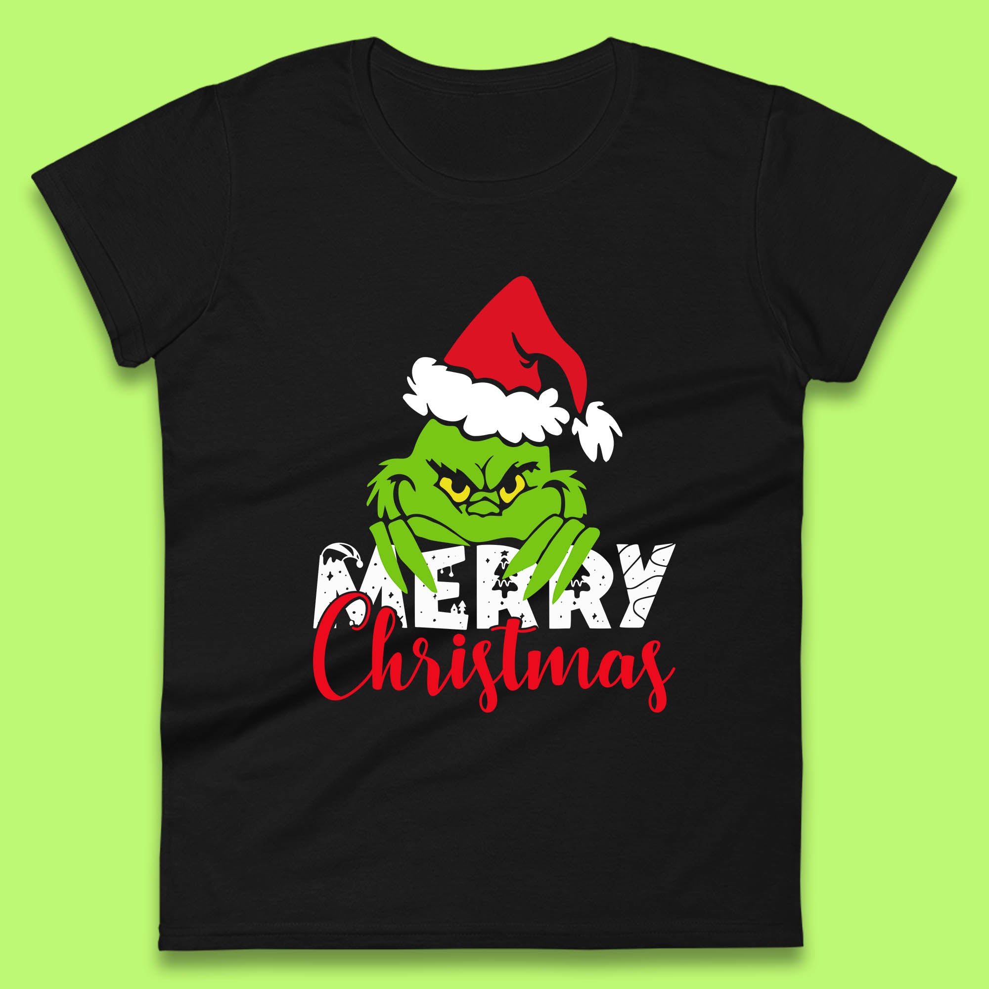 Merry Christmas Grinch Womens T Shirt Mens Tops Tees Unisex S