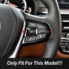 Car Styling Steering Wheel Buttons Sequ Decoration Cover Trim For BMW 5 Series G30 G38 2018- Interior Accessories