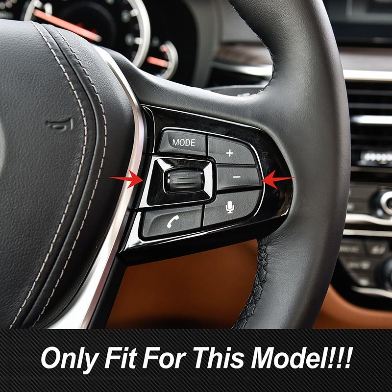 Car Styling Steering Wheel Buttons Sequ Decoration Cover Trim For BMW 5 Series G30 G38 2018- Interior Accessories