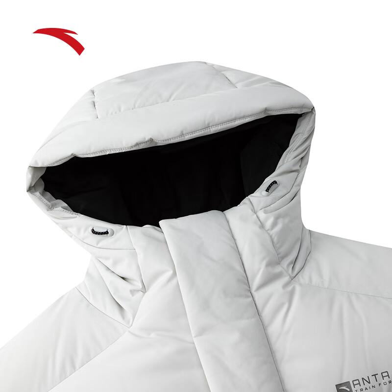 Anta Men's Six-Degree Core Mid-Length Hooded Goose Down Jacket