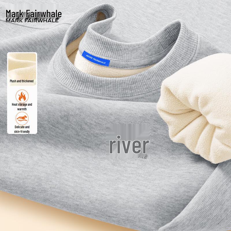 Mark Fairwhale Men's Fleece-Lined Heavyweight Round Neck Sweatshirt