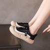 Height-increasing little white shoes 2025 spring and summer new retro single shoes women's soft sole versatile thick sole leather surface casual sp