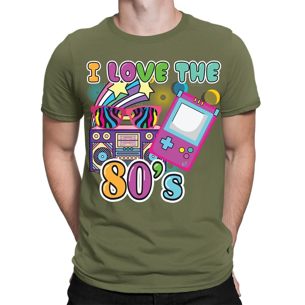 Love 80s Vibe Fancy Dress Party Costume Retro Vintage Unisexs Tshirts Top Ta169