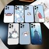 Shark Cute Phone Case For iPhone 17,16,15,14,13,12,11 Plus,Pro Max,XS,Soft Silicone Black Cover