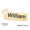 Personalisierte Namensbrosche Benutzerdefinierte Diamantform Rechteckige Abzeichen-Anstecknadel Graviertes Logo Text ID Edelstahl Schmuck Weihnachtsgeschenke