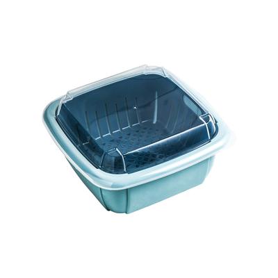SW Scatola portaoggetti multifunzione in plastica a doppio strato con cestello di scarico da cucina con coperchio