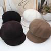 Autumn and Winter Retro Octagonal Hat Female British Newsboy Hat Showing Face Small Painter Hat Solid Color Versatile Short Brim Beret Cap