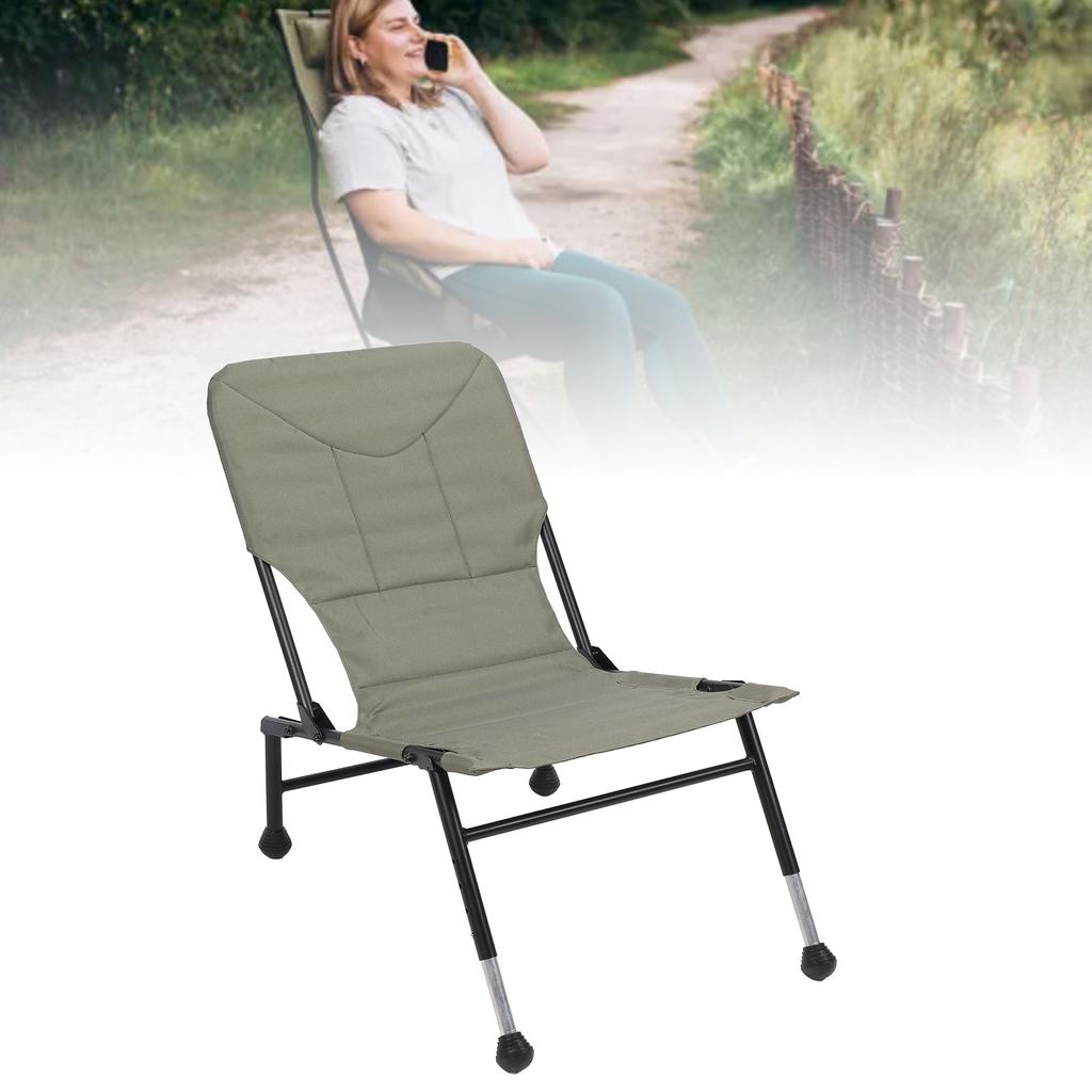 Camping Folding Chair Oxford Cloth Anti Slip Portable Camping Chair with Telescopic Aluminum Legs Fo