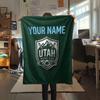 Custom Name,Utah Mammoth Printed Flannel Blanket, Soft Throw for Bedroom Sofa, Washable, Christmas Present, Great Gift.