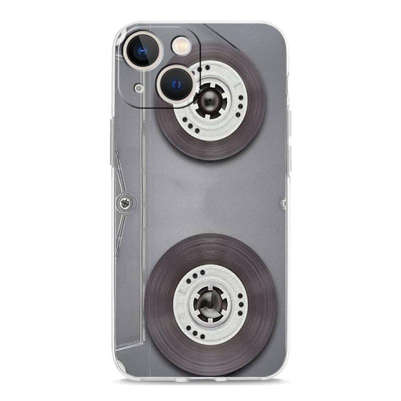 Custodia per Telefono Per iPhone 17 Custodie iPhone Air 16 15 12 13 14 Pro Max 7 8 Plus 16Pro iPhone11 Morbida Cover Cassetta Musicale Vintage