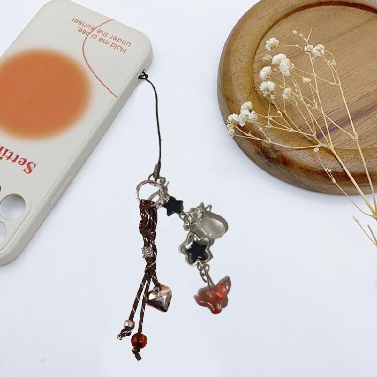 Herz Geflochten Schlüsselanhänger Taschenanhänger Geldbörse Handtasche Taschenzubehör Rucksack Anhänger Charm Autoschlüsselanhänger Hängende Ornamente