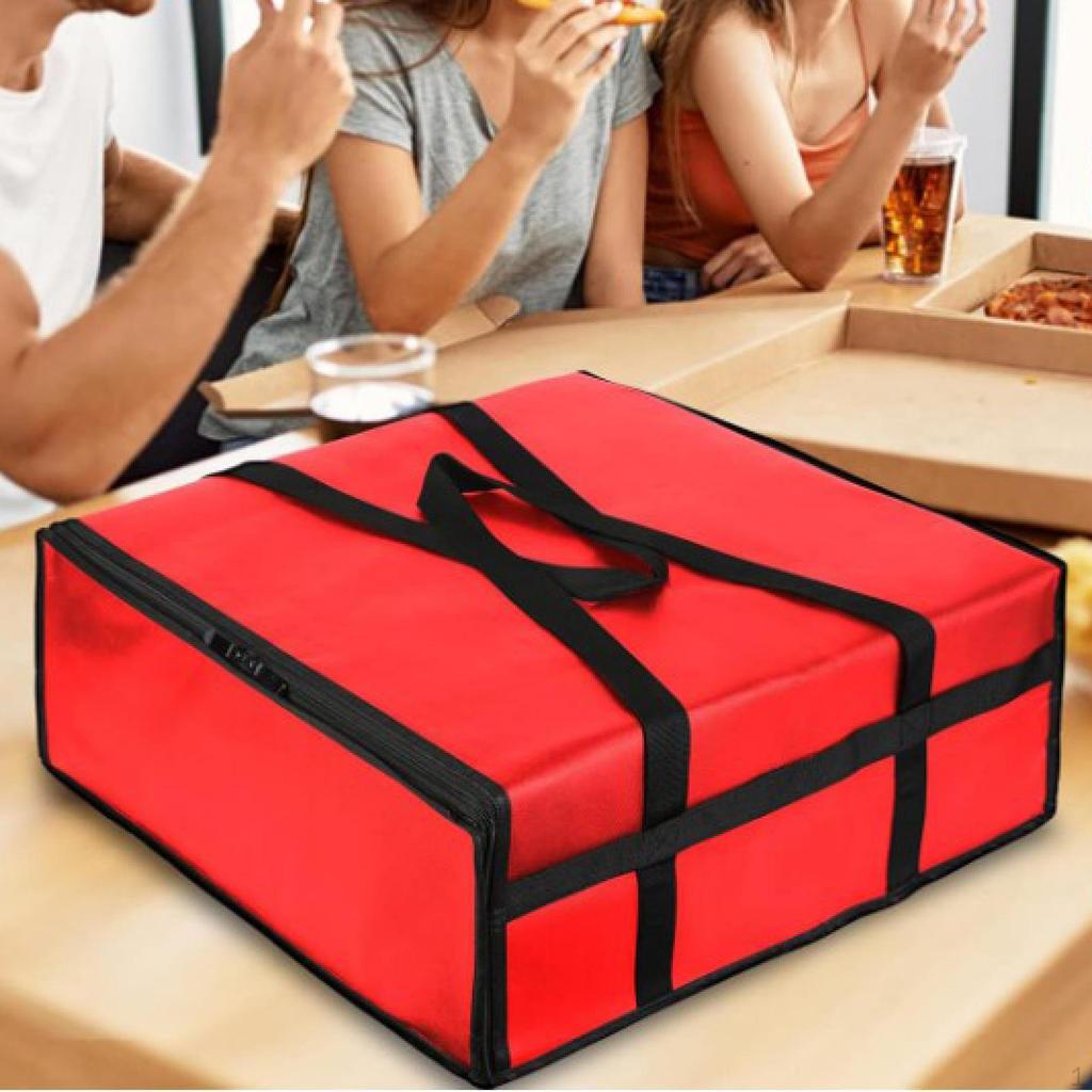 Delivery Pizza Insulation Bag Warmer Carrying Case Easy To Clean with Double Handles Heavy