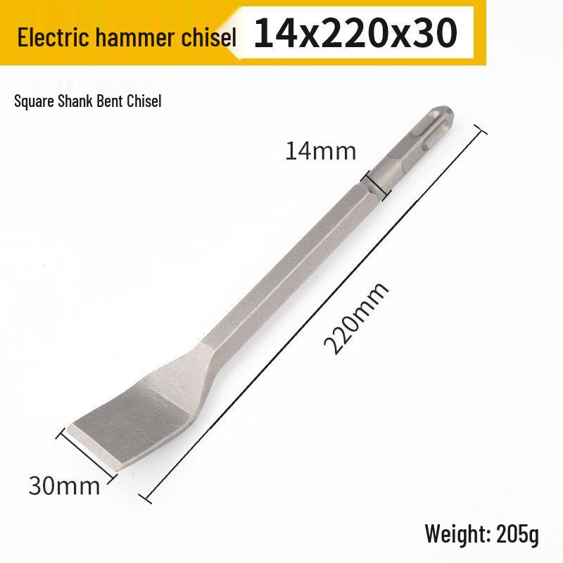 Electric Hammer Impact Drill Set: Square & Round Shank, Pointed & Flat Chisel, Pick Head, Shovel, U-Shaped Chisel, Slotting Drill for Concrete