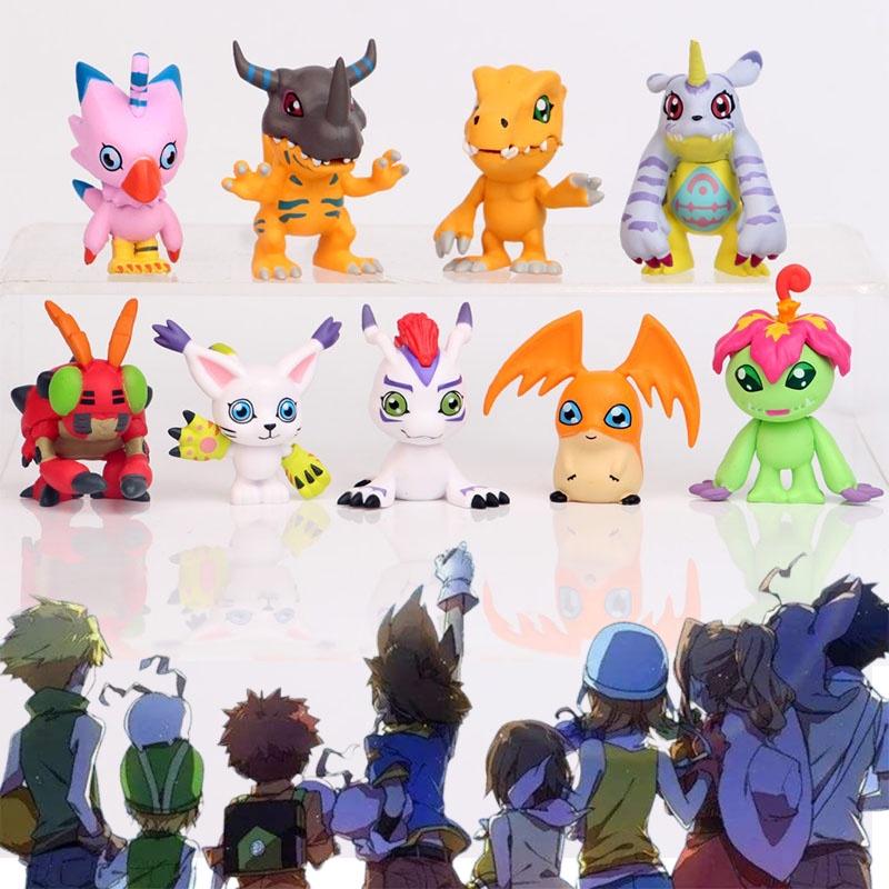 9 Stück Digimon Adventure Figuren PVC Spielzeug Weihnachtsgeschenke Kuchendekorationen Sammlerstück
