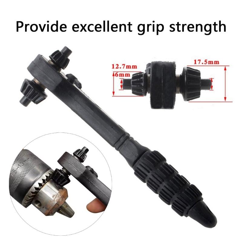 Drill Chuck Ratchet Wrench 2 In 1 Drill Chuck Ratchet Spanner Steel Chuck Key Set Quick Releases and Secure Grip