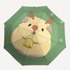 1pc Reindeer HamsterAutomatic Open/close Folding Umbrella, Compact Portable Travel Umbrella, Perfect Birthday/Holiday, Cute Umbrella y003