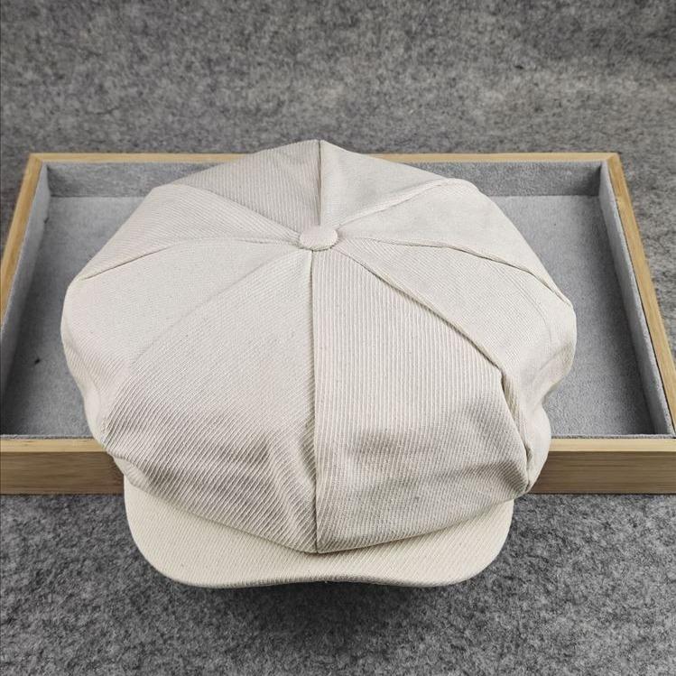 Letní bavlněné velké velikosti 62 cm Čepice typu Newsboy Pánské keprové 8dílné dopředu kšiltovky Retro osmihranná čepice Pánské ležérní berety pro velké hlavy