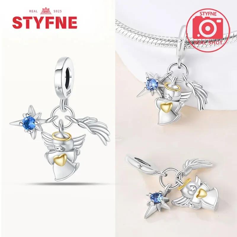 Copperour Lady Charm Bead The Virgin Mary Dangle Fitoriginal Bracelet Pendants Jewelry Marking Fine Gift For Women