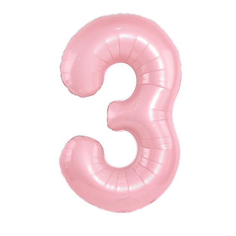 32" Medium Number Aluminum Foil Balloon for Children's Birthday Party Decorations