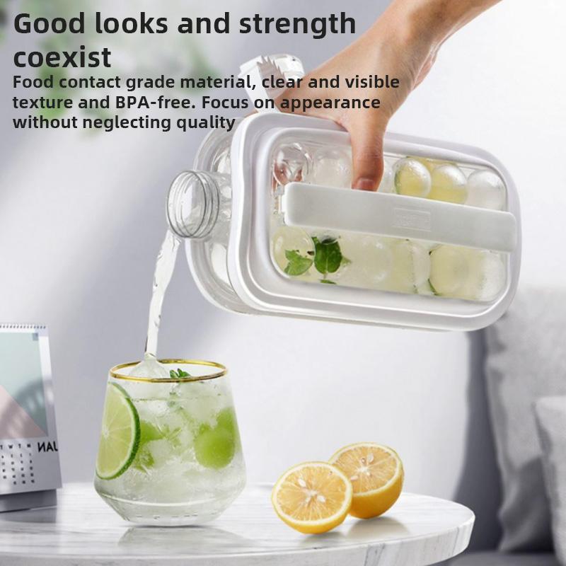 Ice Hockey Pot Ice Making Water Pot 2-in-1 Ice Hockey Pot Ice Hockey Silicone Mold Fruit Juice Whiskey Ice Hockey Quick Freezer