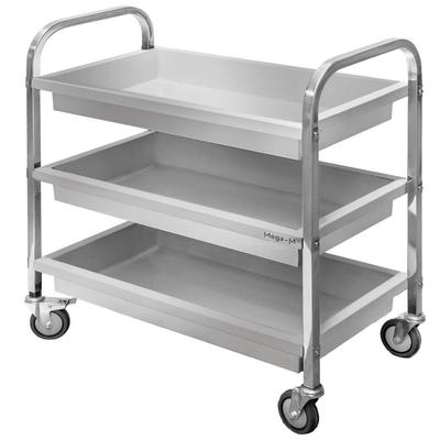 Stainless Steel 3-shelf Deep Mega-M Serving Trolley W-95 Cm D-50 Cm H-95 Cm N
