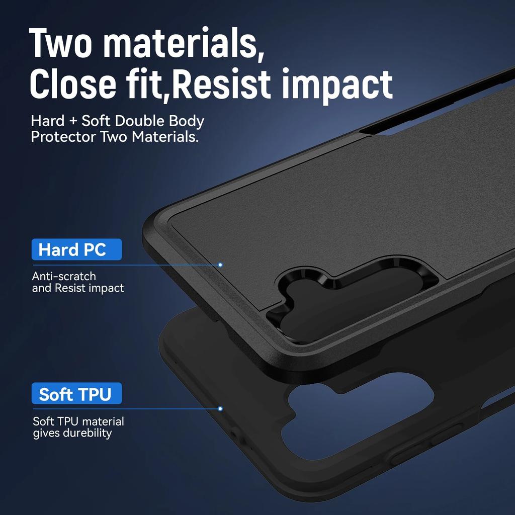 Hybrid Protection Armor Bag Fitted Case for Samsung Galaxy S24 Plus S23 FE 5G S22 Ultra S21 S20 Non-Slip Shockproof Cover