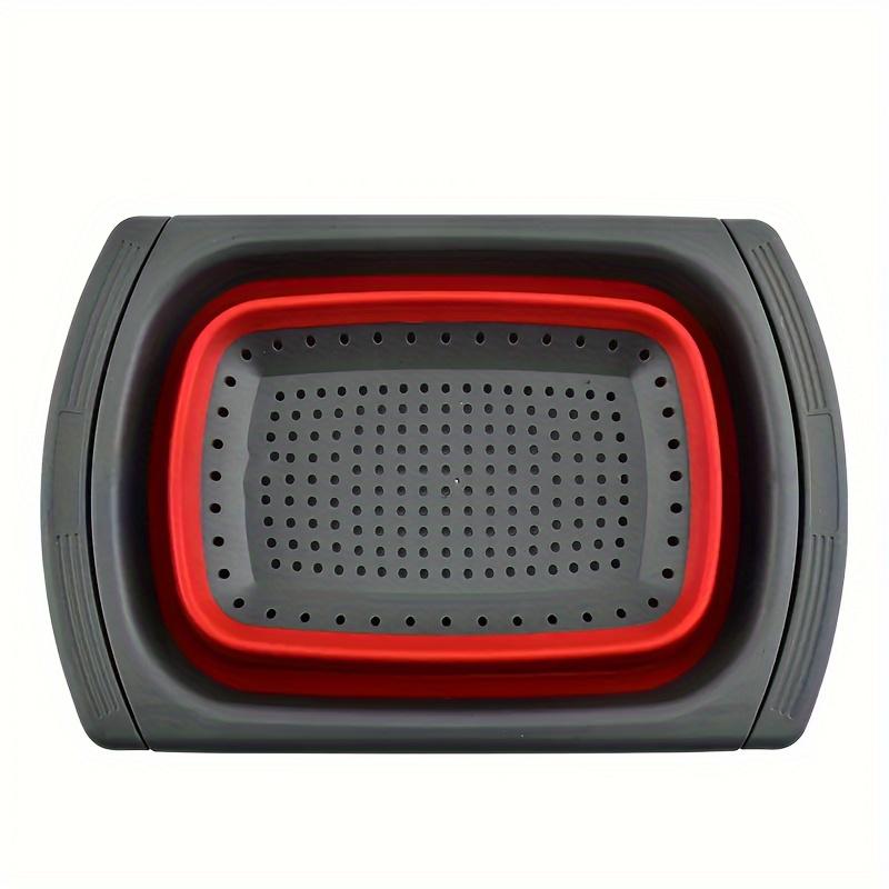 Foldable Extendable Plastic Colander - Kitchen Vegetable Fruit Washing Drain Basket Space-Saving Light Organizing Tool