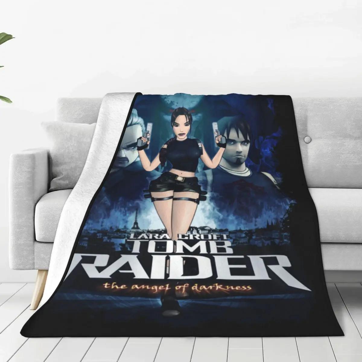 

Tomb Raider Angel Of Darkness Fleece Blankets Lara Adventer Game Awesome Throw Blankets for Home 150*125cm Bedspreads 80x120cm