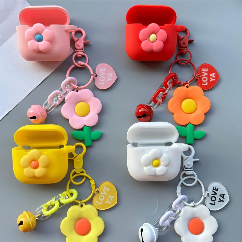 Suitable for AirPods pro1 wireless bluetooth headset case apple 1 flower cartoon 1/1 silicone soft case