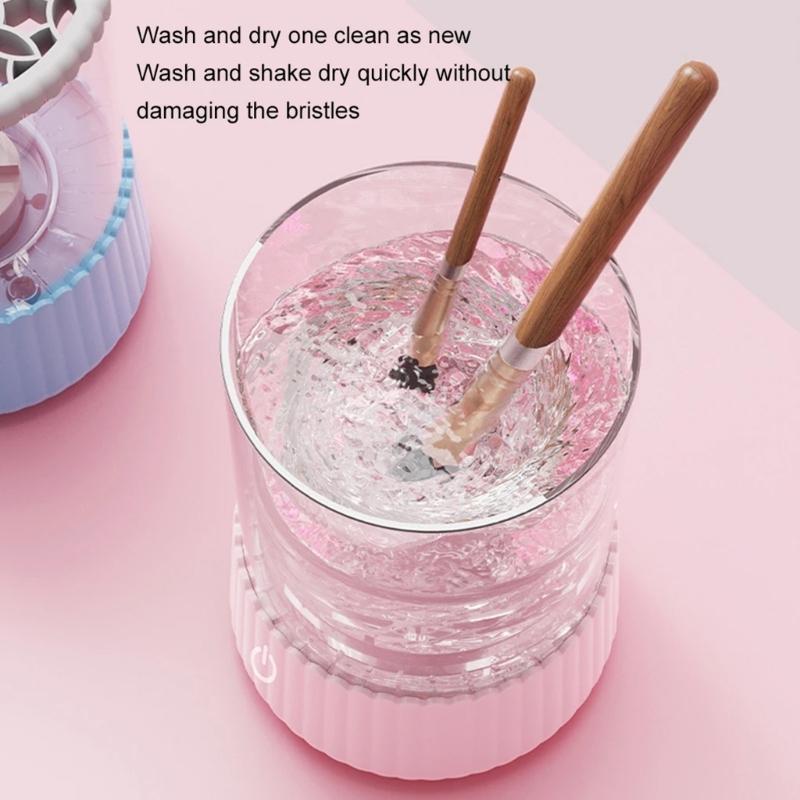 Automatic Rotating Cosmetic Brush Cleaner Electric Makeup Brush Cleaner Multifunctional Cleaning Drying Tool Enduring