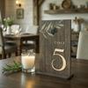 QX2E Stylish Wedding Table Number Pine Table Marker With Delicate Sages For Wedding Anniversary Or Gathering
