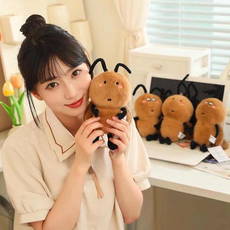 Cute Bee with Wings Cockroach Plush Toys Lovely Stuffed Animal Dolls for Children Baby Birthday Home Decoration Christmas Gifts