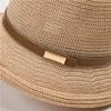 Linen hat women's summer sunscreen thin hat dome bucket hat fashion versatile sunshade beach top hat