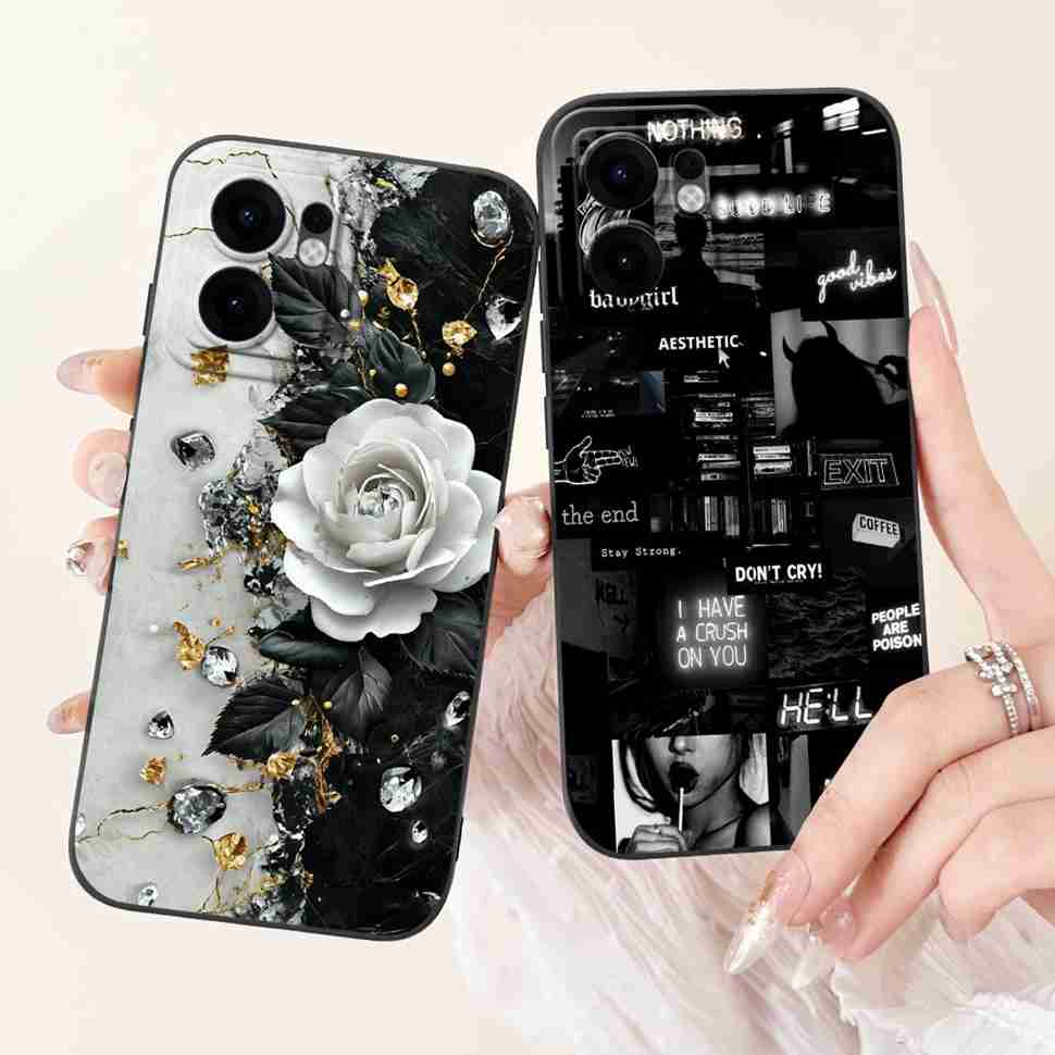 Flower Rabbit Case For OPPO Reno 13F 4G 5G Silicone Soft Cover For OPPO Reno13 F Reno13F 5G CPH2699 2025 Fundas Capas