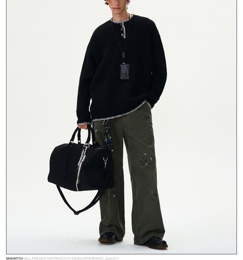 2026 Autumn/Winter Retro Knitwear: American Loose Fit Niche Design Pullover Sweater for Women