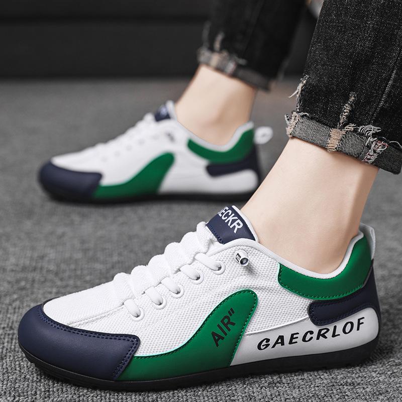 Men's Casual Shoes Spring and Summer New Breathable Cloth Trend Contrasting Color Cover Foot Pedal Sports Shoes Student Single Shoes