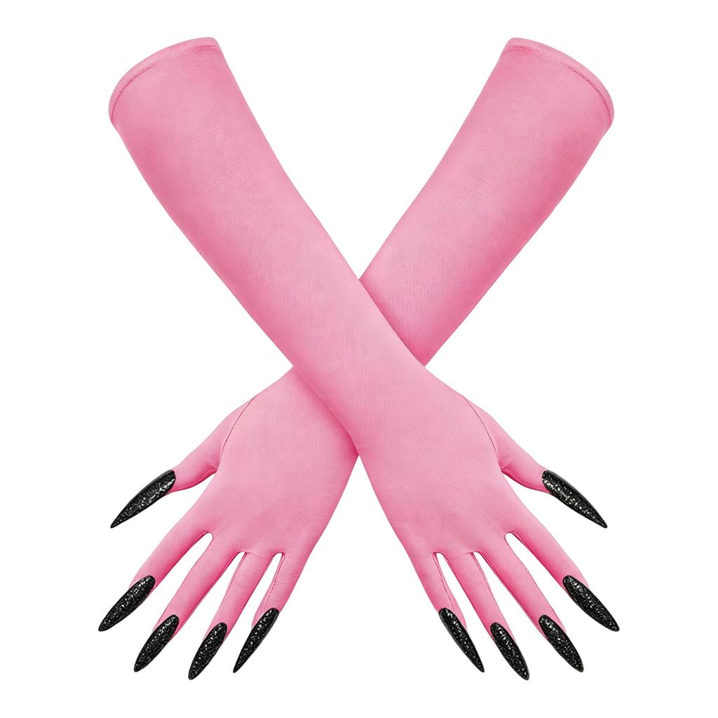Halloween Long Nail Gloves for Women Witch Costume Party Accessories