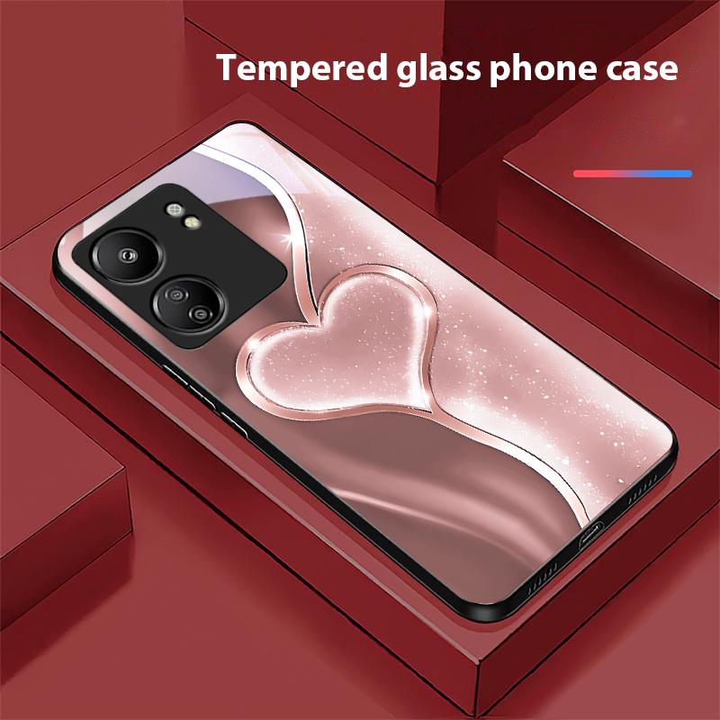 Gradual Love Big Für Xiaomi Redmi 13C Note13 12 Pro Plus 5G Note 9 13T Pro POCO X6 F5 F6 Schwarz Gehärtetes Glas Handyhülle