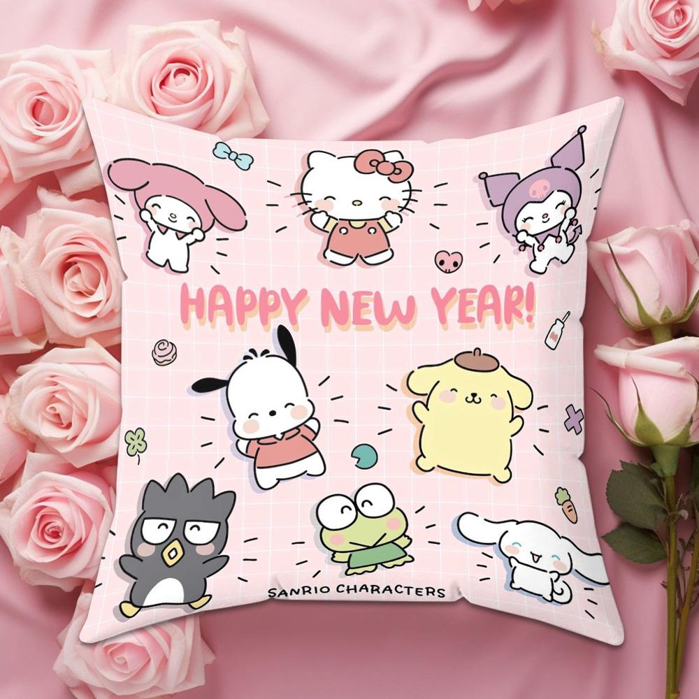Pillow Case Decorative Pillows For Sofa Cover Sanrio Characters Kawaii Cartoon Pillowcase Decor 40X40 Home And Decoration Covers