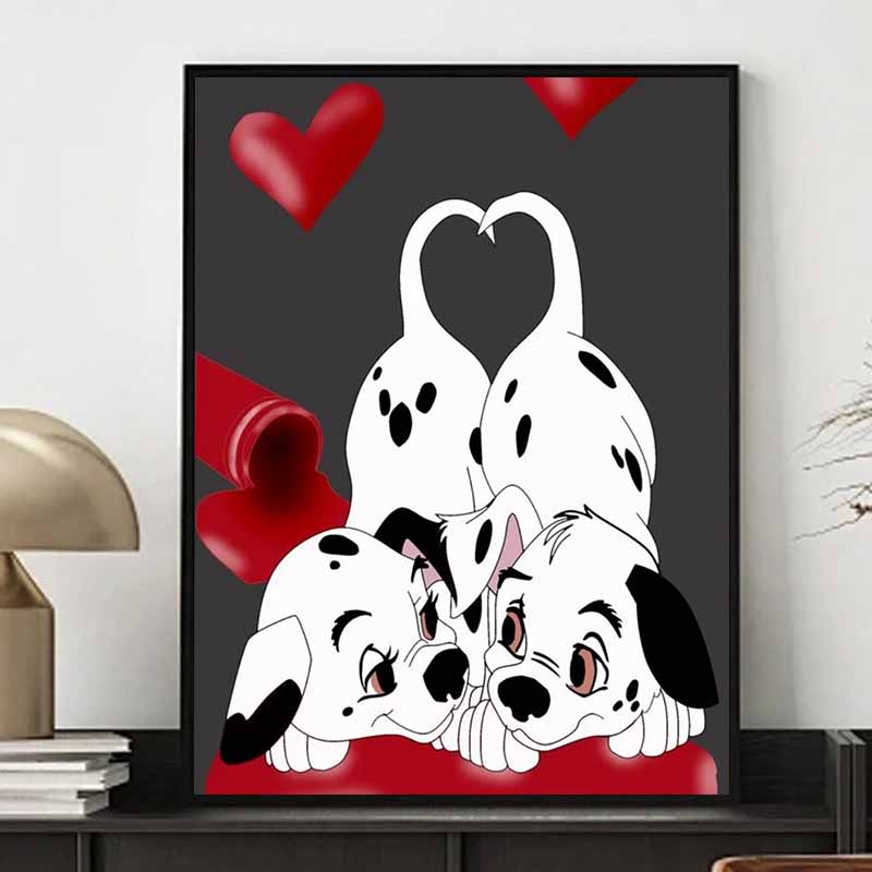 Disney Diamond Painting Set Loyal Dog Dalmatian Heart Embroidery Wall Decoration DIY Set Gift Handmade Crystal 5D Diamond
