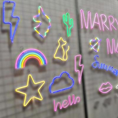 Alien-Shaped Neon LED Wall Light - Holiday Atmosphere & Love Decoration Strip