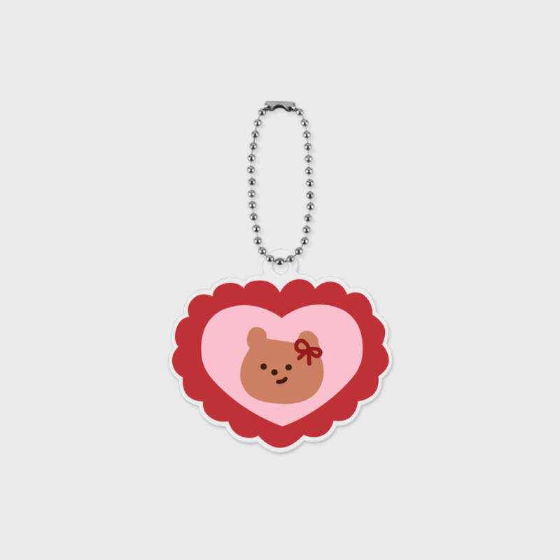 red ribbon gummy acrylic keyring Single product