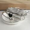 100% Massives 925 Sterling Silber Metallarmband für Damen Herren Vintage Handgefertigt Schlicht Geburtstag Geschenk S-B451