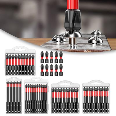 10 Pack PH2 Magnetic Screwdriver Bit Set Anti-Slip Long  Driver Drill Bits