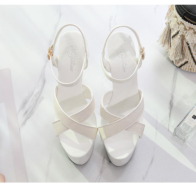 Women's Wedding Stiletto Sandals  Summer Super Heels Stiletto Waterproof Sandals 181 Series 16.5cm Heel 6.5cm Platform LFD