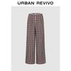 UR2026 Women's Casual Plaid Wide-Leg Pants