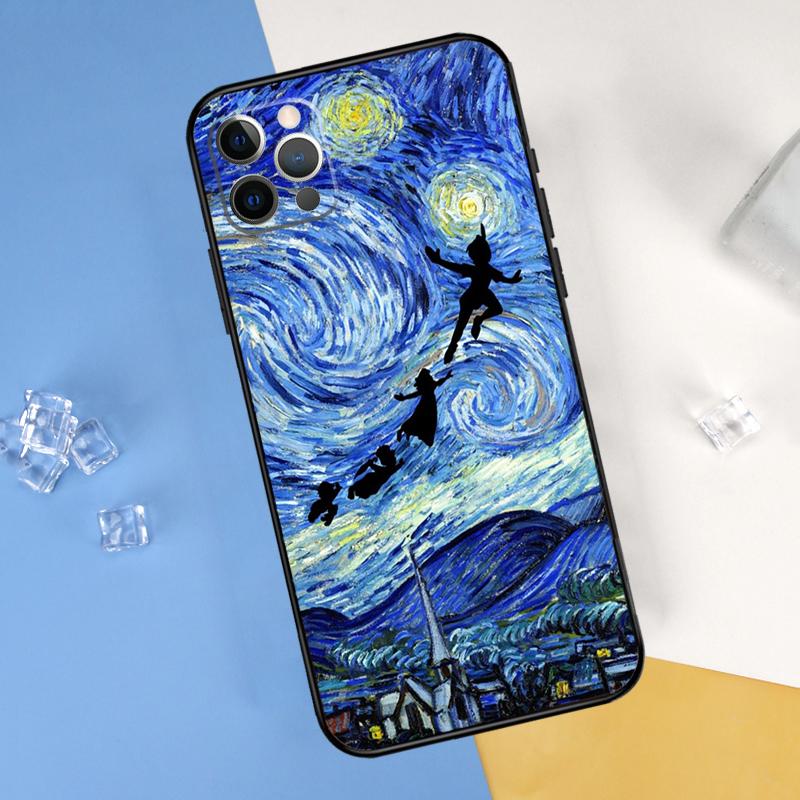 Van Gogh Starry Sky Phone Case For iPhone 16 Pro Max 12 13 Mini 11 14 15 Pro Max XR 16 15 Plus 16e Cover Shell
