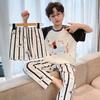 Trendy Boys' 3-Piece Pajama Set: Summer Short Sleeve, Shorts & Long Pants Home Wear
